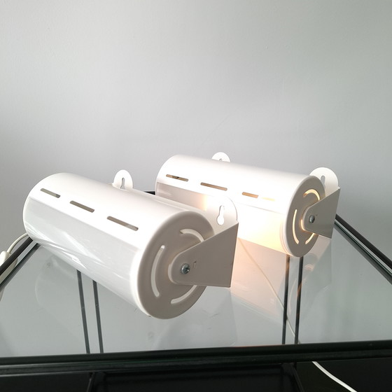 Image 1 of 2x vintage wall lamp Ikea Smyg V1013 white 90s