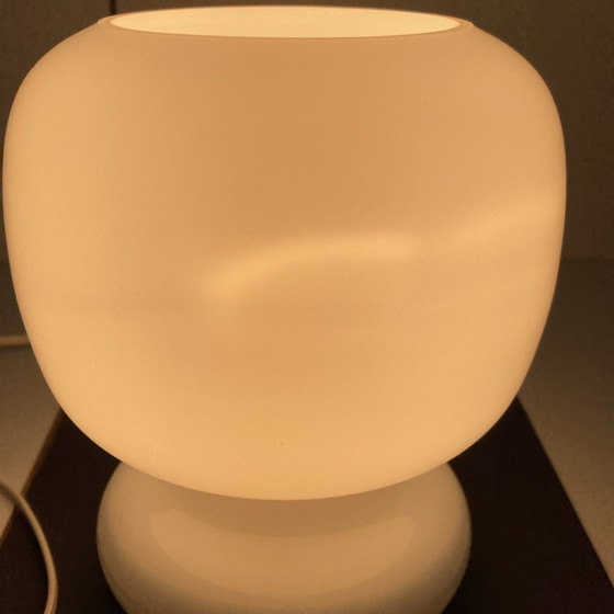 Image 1 of Table lamp white opaline glass vintage 70'S italian work