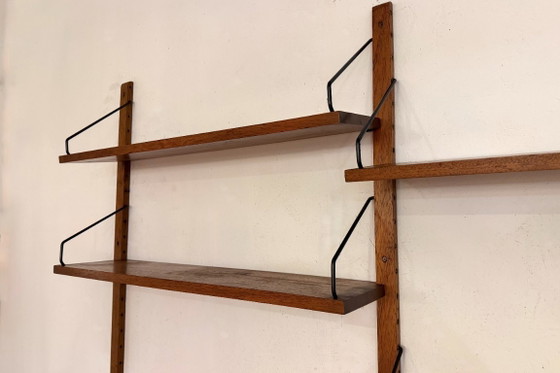 Image 1 of Mueble de pared de teca al estilo de Poul Cadovius - década de 1960