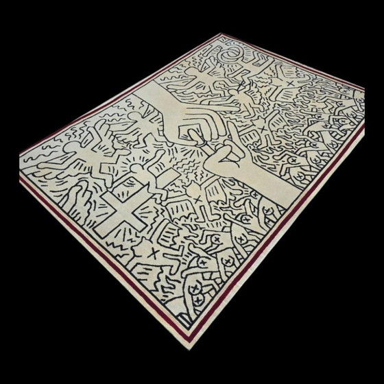 Alfombra Keith Haring El matrimonio del cielo y el infierno – Edición limitada 3/8 Lana Algodón – Wool (photo 8 of 9)