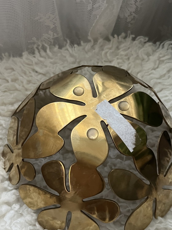 Image 1 of IKEA fruit bowl gold color - design by Monika Mulder - 1990s bowl tray