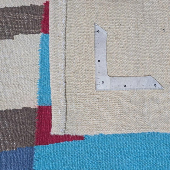 Wandteppich im Man-Ray-Stil mit Drehtürenmotiv | Handgewebt | Unikat (96 × 70 Zoll) – Teppiche & Läufer, Wool (photo 4 of 10)