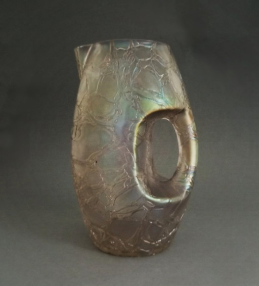 Pichet irisé « Crocodile » de Koloman Moser, style Jugendstil, pour Loetz, 1900