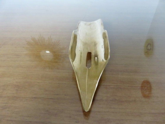 Image 1 of Federförmiger Stifthalter aus Messing, Frankreich, 1970