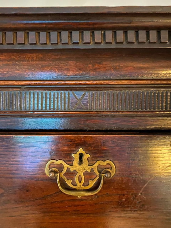 Characterful antique English chest of drawers 18th century, handwerk 18de eeuw, Wood, Brown (photo 2 of 7)