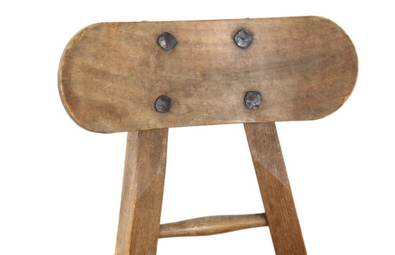 Image 1 of Set of 2 brutalist tripod vintage chairs