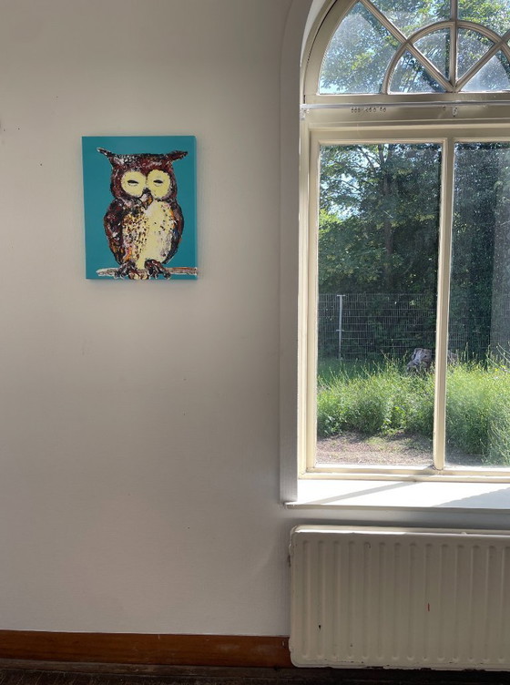 Image 1 of Painting of a little owl