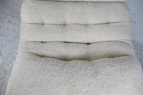 Image 1 of Space Age" haardstoel in ongebleekte wol