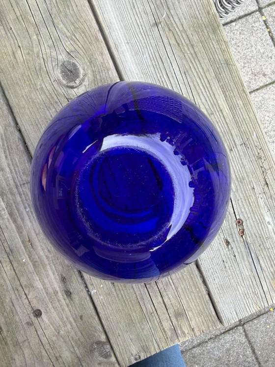 Wunderschöne Kobaltvase De Bazel Aus Leerdam 1928 – Glaskunst, Glass (photo 4 of 5)