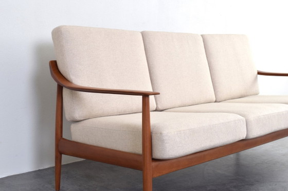 Canapé en teck de style Mid-Century de Knoll Antimott, années 1960 – Canapés 3 places, Wood, Wool (photo 11 of 15)