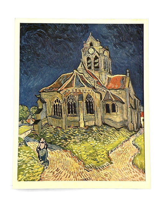 Vincent van Gogh La chiesa di Auvers copia originale 1960 Di Kunstkreis Lucerna Svizzera