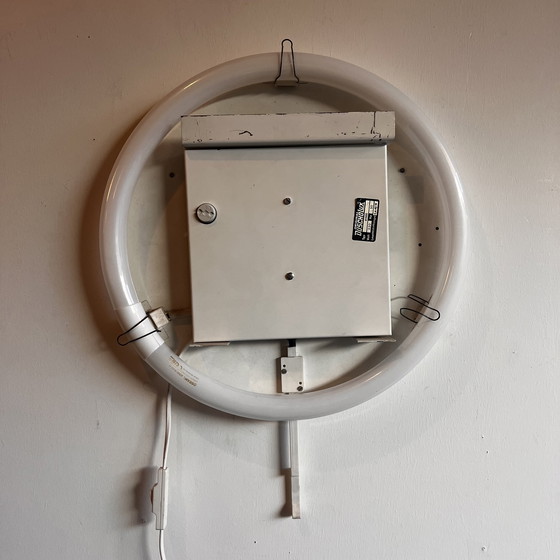 Image 1 of Verlichte spiegel ‘Iced-glass’ Hillebrand-stijl Mid Century