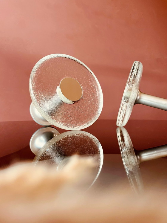 Image 1 of Set of 70's glass design wall hooks