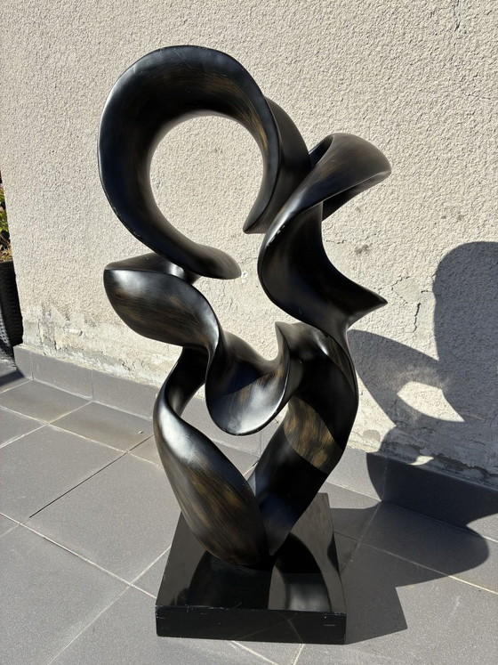 Grande sculture astratta in resina, anni '90, Plastica, Legno, Marrone, 1990 (foto 5 di 7)