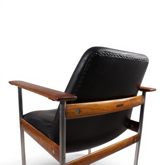 Image 1 of Leren fauteuil van Sven Ivar Dysthe voor Dokka Møbler, 1960