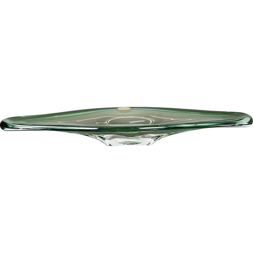 Centre de table en cristal vintage par Val Saint Lambert, Belgique 1970