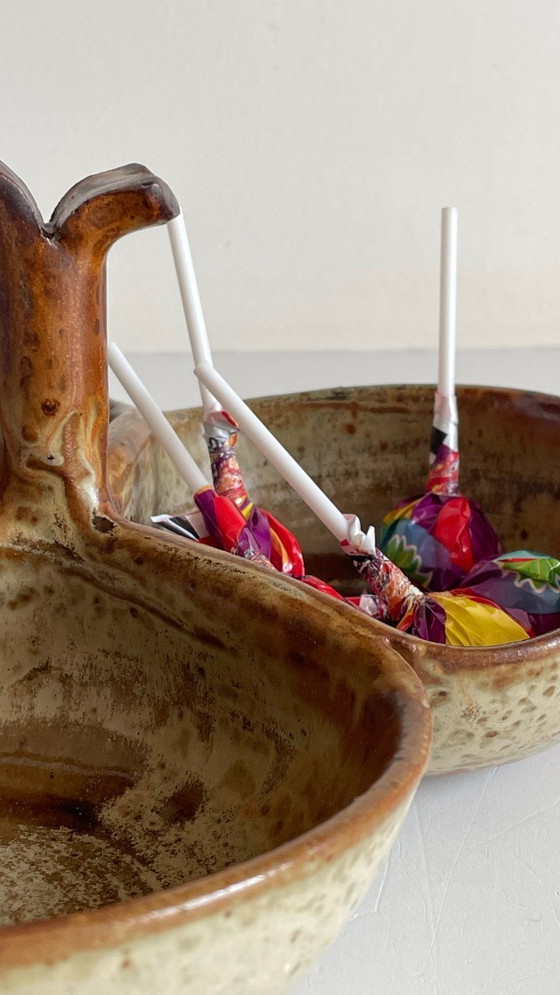 Image 1 of Piatto da antipasto in gres smaltato vintage