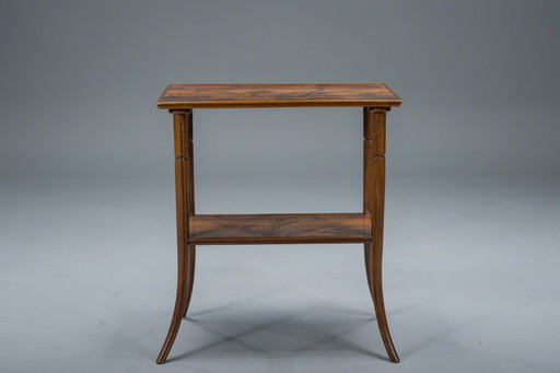 French Art Nouveau Marquetry Table by Emile Galle, 1900s
