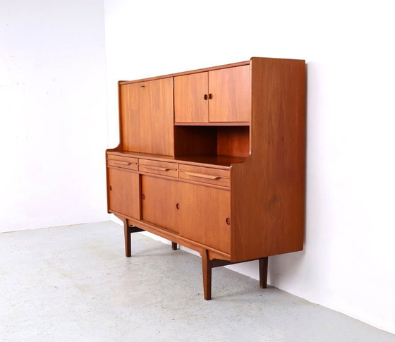 Image 1 of Vintage teak highboard, Denmark 1960s