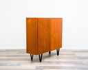 Teakhouten highboard met gecanneleerde deuren, jaren 60