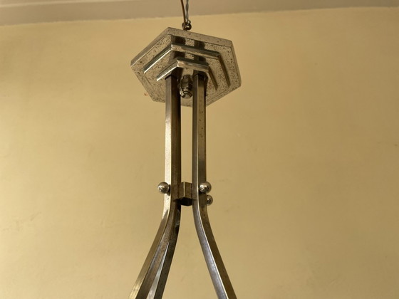 Image 1 of Lampe pendante Art Deco 1930 Degué French