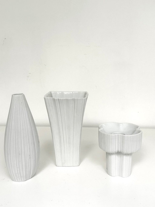 3 Rosenthal Studio-Linie pleated vase Martin Freyer