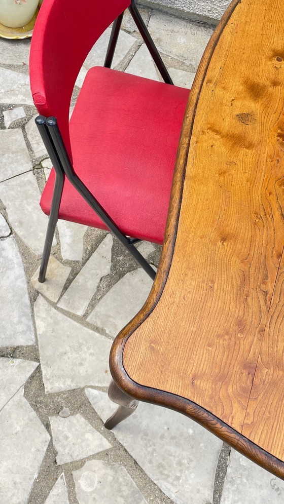 Image 1 of Antique Table with Curved Legs
