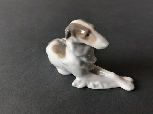 Chien en porcelaine vintage Metzler&Ortloff