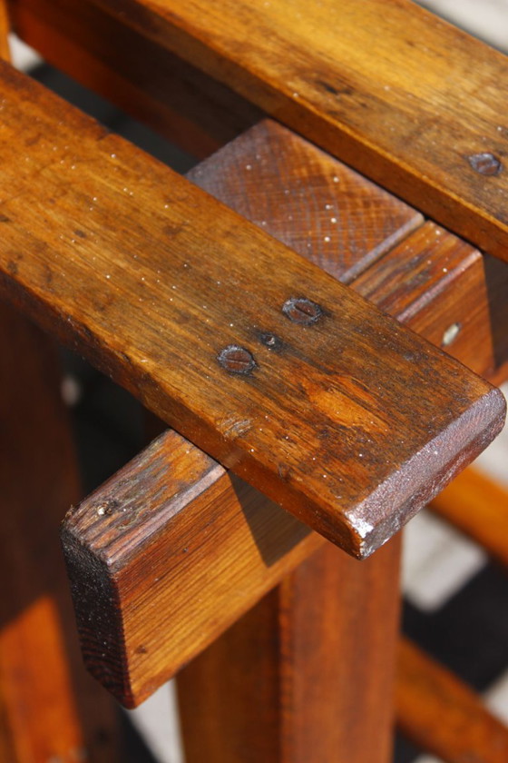 Image 1 of Mesa consola antigua de madera, década de 1890