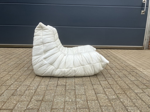 100% auténtico Ligne Roset Togo 1 plaza , Piel color hueso '87