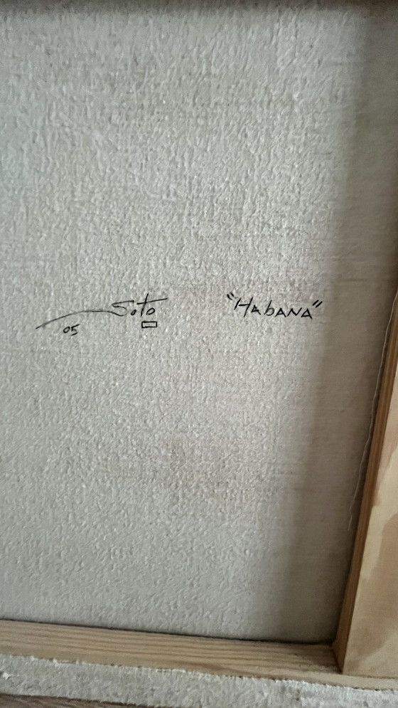 Image 1 of La Havane – Paysage urbain vibrant de La Havane, signé par Soto (2005)