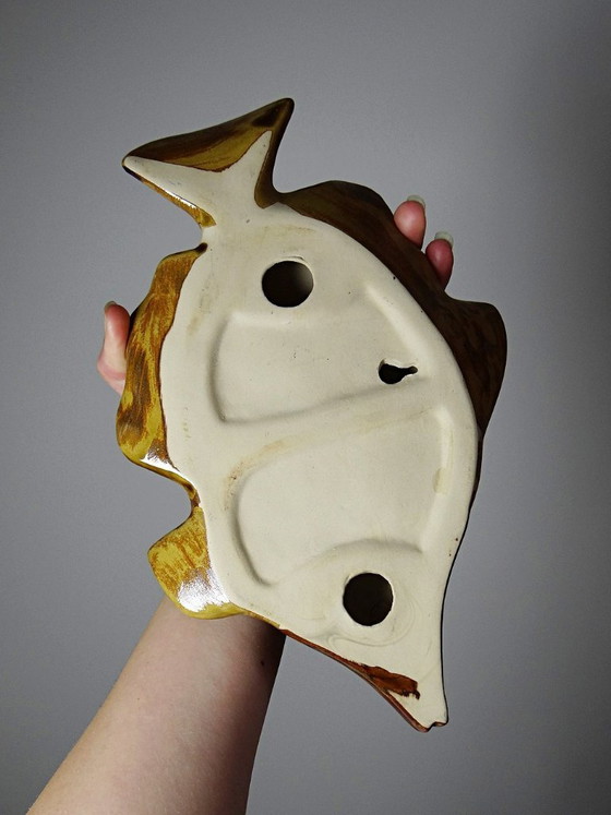 Image 1 of Pesci da parete vintage in ceramica smaltata dipinta a mano, anni '70-'80