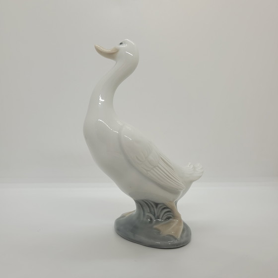 Image 1 of „Gans“-Figur, emailliertes Porzellan, Nao von Lladró, 20. Jahrhundert – Spanien
