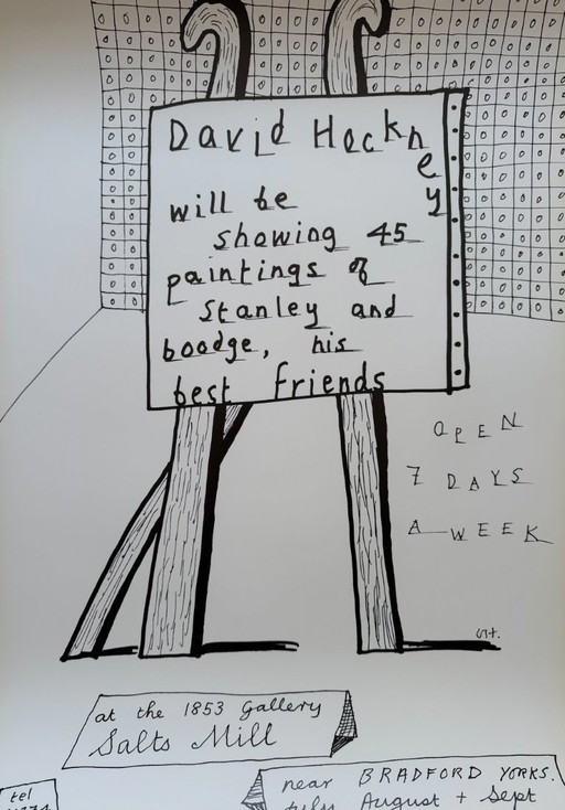 David Hockney (1937-2026), Dog Show Exhibition Poster, Original Vintage 1990s Poster, Printed in the UK (photo 2 of 9)