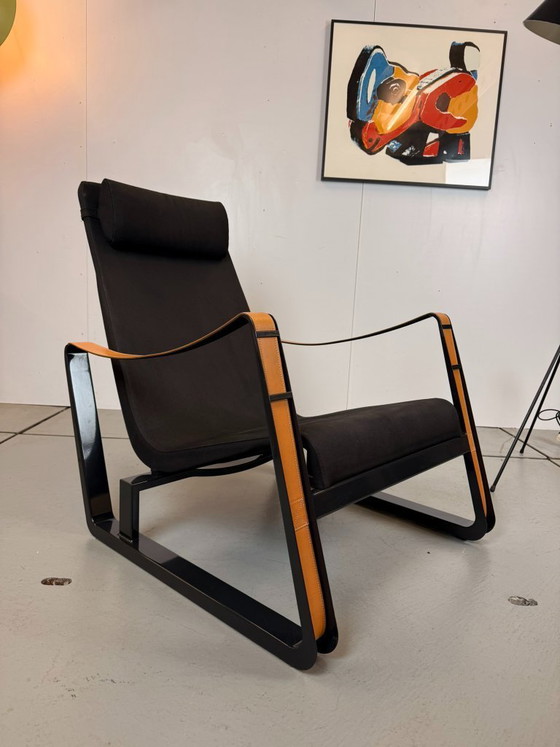 Image 1 of Poltrona Cité' in pelle e acciaio di Jean Prouvé per Vitra, 2002