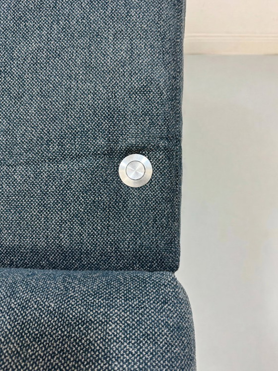 Image 1 of Petit canapé Brühl Moule, tissu bleu, fonction convertible