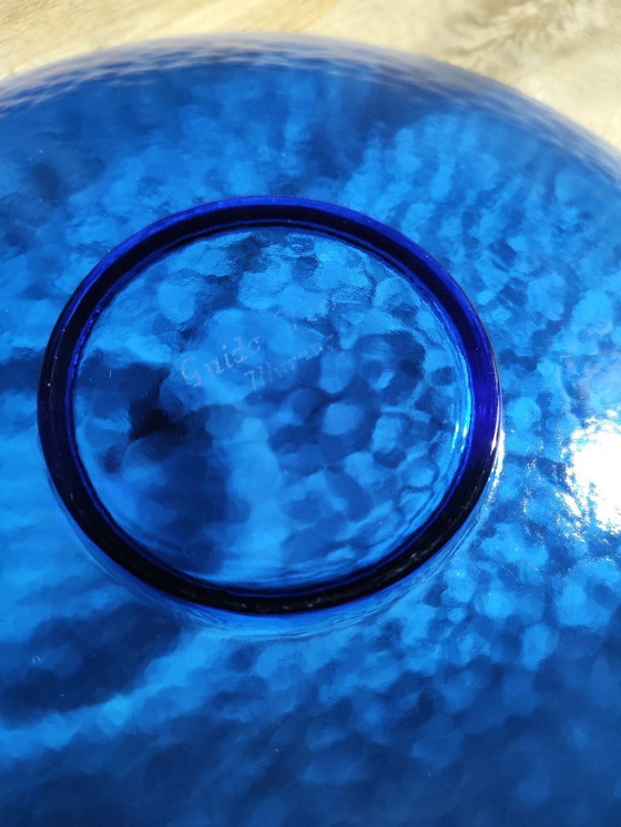 Image 1 of Mid-Century Murano Glass Plate: Cobalt Blue Guido Ferro Centerpiece
