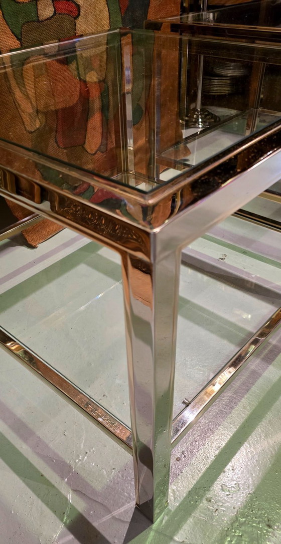 Image 1 of Pair of side tables or end tables, Maison Charles, France, circa 1970