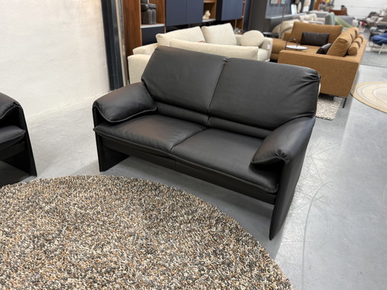 Image 1 of Juego de sofás Leolux Bora Beta Piel negra Sofá de 2,5 y 2 plazas