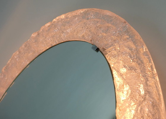 Image 1 of Backlit Wall Mirror by Erco Acrylic Frame Ice Glass Decor 1960s 1970s