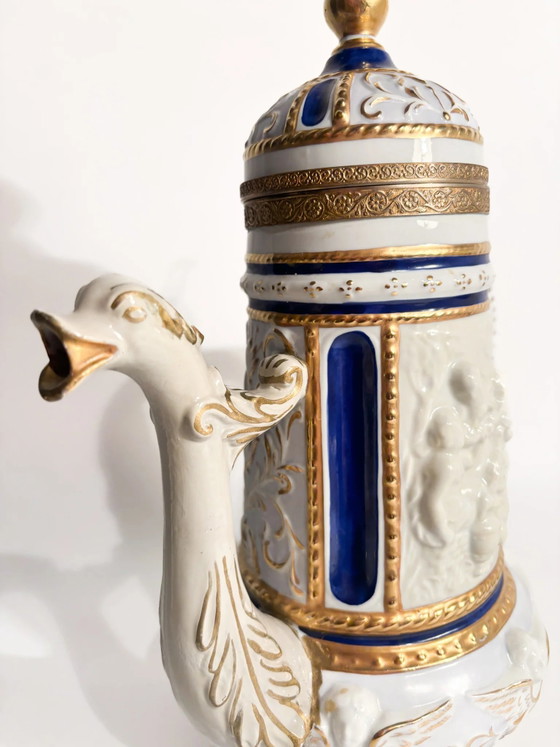 Capodimonte Porcelain Teapot, Bronze and Pure Gold, Late 19th Century – Table accessories (photo 13 of 16)