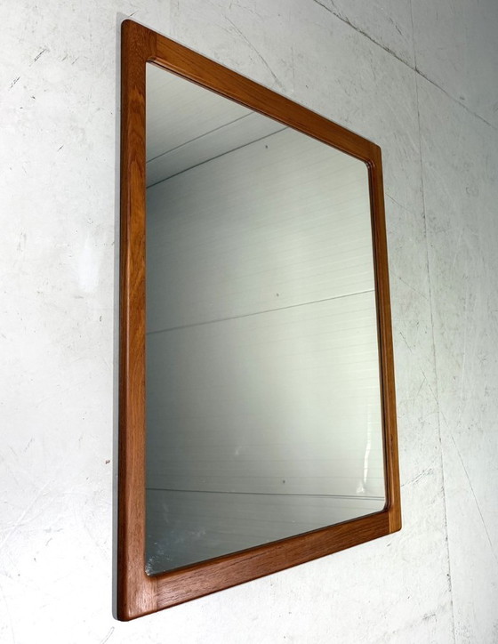 Image 1 of Silkeborg XL teak wall mirror, Denmark
