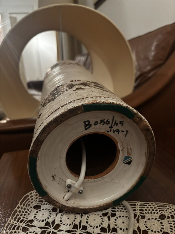 Image 1 of Bitossi / Bergboms tafellamp van Aldo Londi – Chamotte steengoed, jaren 60