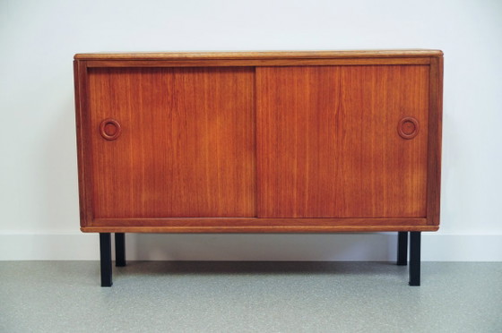 Mobile vintage in teak con ante scorrevoli – Mobili contenitori, Metal, Wood (photo 2 of 8)