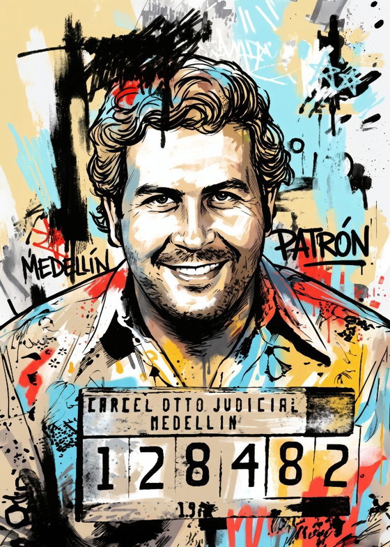 Stampa artistica Pablo Escobar in stile graffiti, Stampe artistiche, Carta, Multicolore, Graffiti & Street Art (foto 4 di 5)