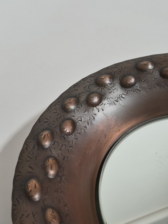 Miroir mural vintage en cuivre, fait main, milieu du siècle, Own Zint – Eugen Zint, Copper (photo 13 of 15)