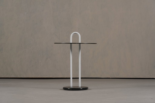 Table basse vintage avec base en marbre par Vico Magistretti pour Cattelan, Italie 1980