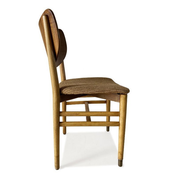 A chair by Niels and Eva Koppel – Slagelse Møbelfabrik, Dining chairs, Textile, Wood (photo 4 of 8)