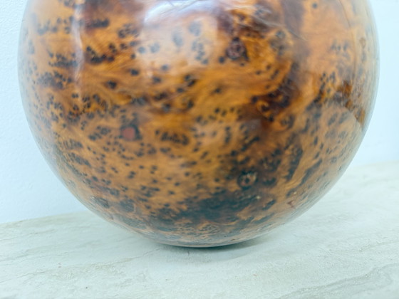 Image 1 of Large antique burl wood ball decorative wooden ball