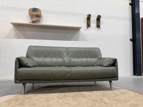 Image 1 of Leolux Bora Balanza Sofa 2.5-seater Green leather